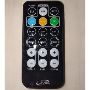 iLIVE Remote Control for Soundbar‎ System Replacement Universal